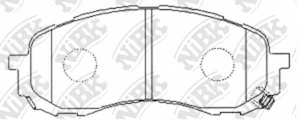 Колодки тормозные дисковые передний для SUBARU IMPREZA(G3,GD,GG,GH,GR), LEGACY(BE,BH) <b>NiBK PN7493</b> - изображение