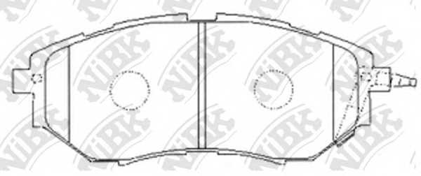 Колодки тормозные дисковые передний для SUBARU LEGACY(B13#,BL,BM,BP,BR), OUTBACK(BM,BR), TRIBECA(B9) <b>NiBK PN7499</b> - изображение