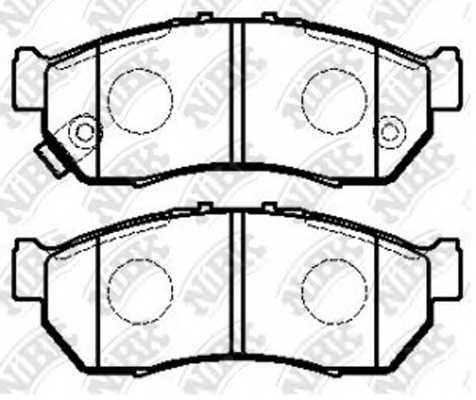 Колодки тормозные дисковые передний <b>NiBK PN7525</b> - изображение
