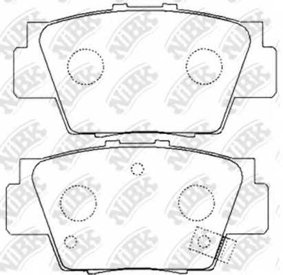 Колодки тормозные дисковые задний для ACURA NSX(NA1) / HONDA NSX(NA) <b>NiBK PN8307</b> - изображение