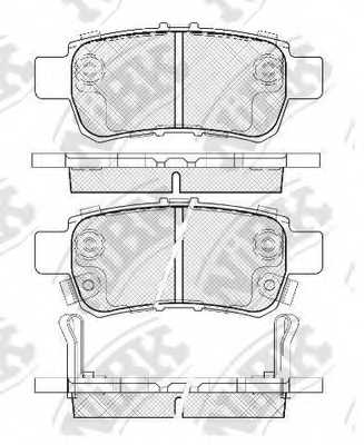 Колодки тормозные дисковые задний для HONDA ODYSSEY(RB#) <b>NiBK PN8810</b> - изображение