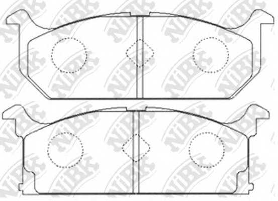 Колодки тормозные дисковые передний <b>NiBK PN9117</b> - изображение