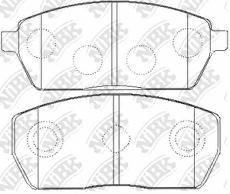 Колодки тормозные дисковые передний для SUZUKI SUPER CARRY(ED) <b>NiBK PN9408</b> - изображение