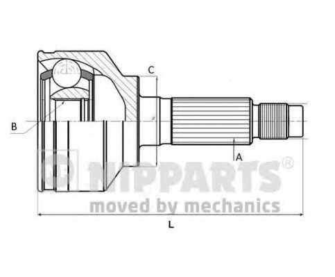 Шарнирный комплект приводного вала NIPPARTS J2824014 - изображение
