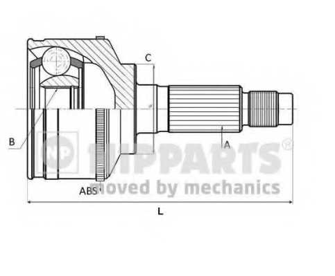 Шарнирный комплект приводного вала NIPPARTS J2827124 - изображение