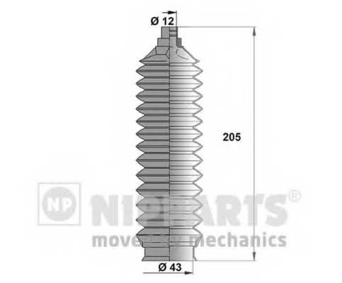 Комплект пыльника рулевого управления <b>NIPPARTS J2 843 008</b> - изображение