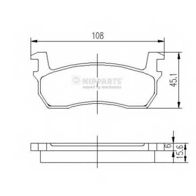 Колодки тормозные дисковые для NISSAN FIGARO(FK10), MICRA(K10) <b>NIPPARTS J3601003</b> - изображение