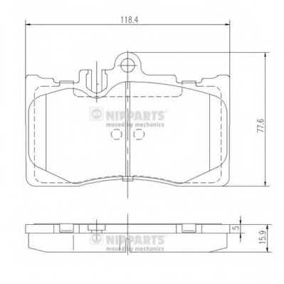 Колодки тормозные дисковые для LEXUS GS(JZS160,UZS160#,UZS161), LS(UCF30), SC(UZZ40#) / TOYOTA CELSIOR(UCF3#) <b>NIPPARTS J3602111</b> - изображение