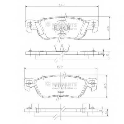 Колодки тормозные дисковые для ISUZU ELF(NHR5#), PIAZZA(JR#), TROOPER(UBS) <b>NIPPARTS J3619000</b> - изображение Колодки тормозные дисковые для ISUZU ELF(NHR5#), PIAZZA(JR#), TROOPER(UBS) <b>NIPPARTS J3619000</b> - изображение