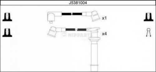 Комплект проводов зажигания NIPPARTS J5381004 - изображение Комплект проводов зажигания NIPPARTS J5381004 - изображение