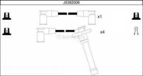 Комплект проводов зажигания NIPPARTS J5382006 - изображение