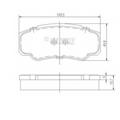 Колодки тормозные дисковые для NISSAN CABSTAR(F23,H41,H42) <b>NIPPARTS N3611052</b> - изображение Колодки тормозные дисковые для NISSAN CABSTAR(F23,H41,H42) <b>NIPPARTS N3611052</b> - изображение