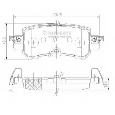 Колодки тормозные дисковые для MAZDA CX-3(DK), CX-5(GH,KE) <b>NIPPARTS N3613026</b> - изображение