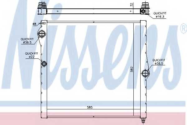 Радиатор охлаждения двигателя NISSENS 60826 - изображение