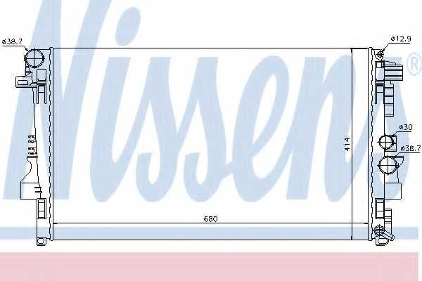 Радиатор охлаждения двигателя NISSENS 62572 - изображение