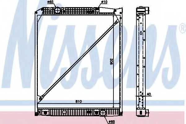 Радиатор охлаждения двигателя NISSENS 62653A - изображение