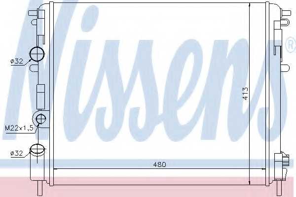 Радиатор охлаждения двигателя NISSENS 63794 - изображение