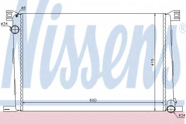 Радиатор охлаждения двигателя NISSENS 69706 - изображение
