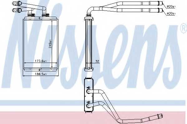 Радиатор отопления салона NISSENS 73990 - изображение
