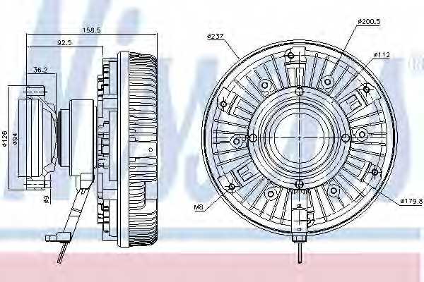 Сцепление вентилятора радиатора NISSENS 86075 - изображение