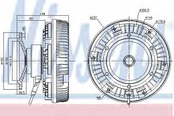 Сцепление вентилятора радиатора NISSENS 86085 - изображение