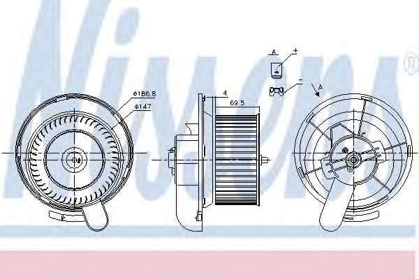 Вентилятор салона NISSENS 87145 - изображение