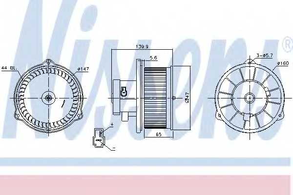Вентилятор салона NISSENS 87160 - изображение