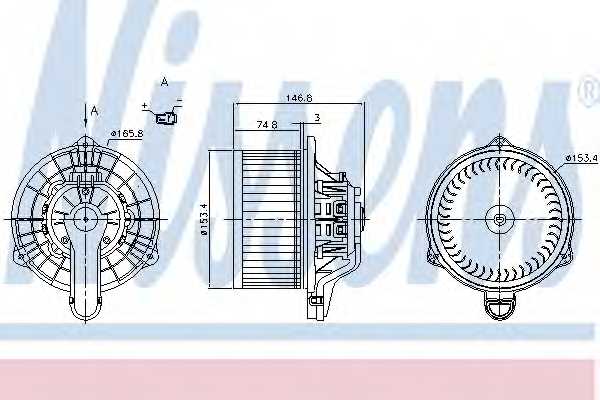 Вентилятор салона NISSENS 87162 - изображение