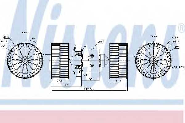 Вентилятор салона NISSENS 87191 - изображение