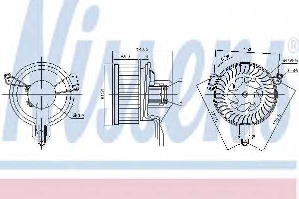 Вентилятор салона NISSENS 87259 - изображение