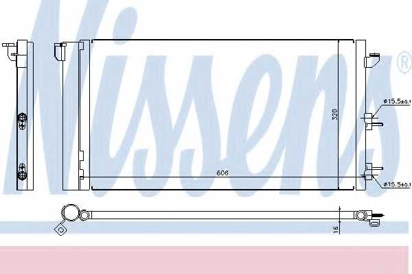 Конденсатор кондиционера NISSENS 94670 - изображение