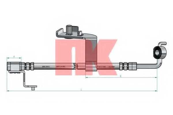 Тормозной шланг NK 8525107 - изображение 1