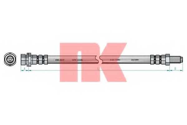 Тормозной шланг NK 8525124 - изображение