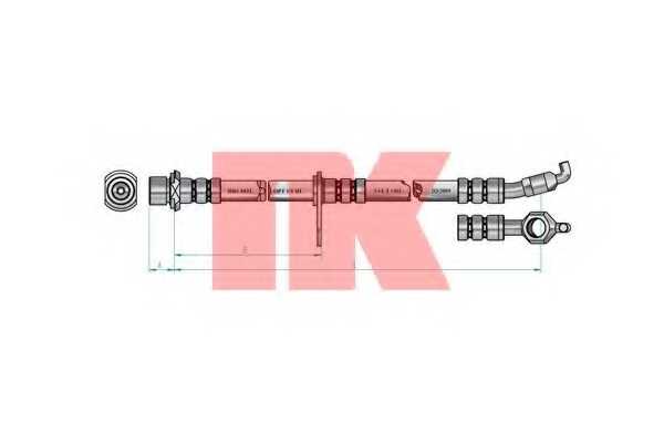 Тормозной шланг NK 8545120 - изображение