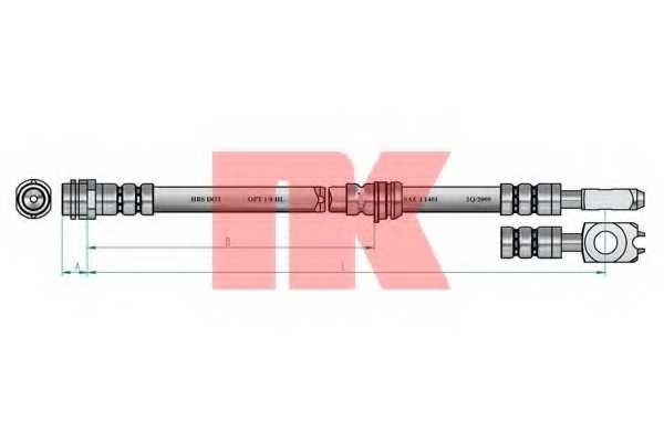 Тормозной шланг NK 854791 - изображение 1
