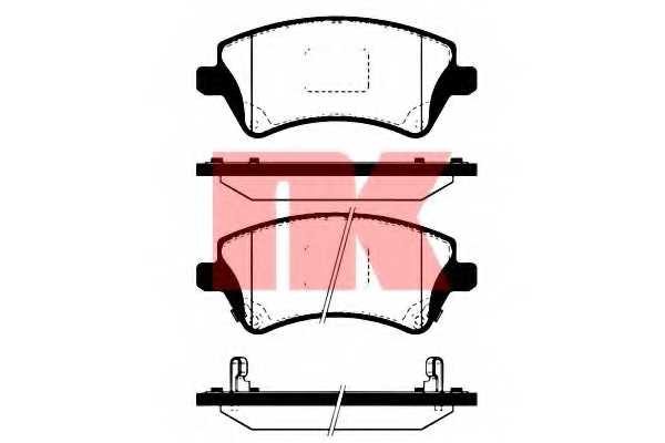 Колодки тормозные дисковые для TOYOTA COROLLA(##E11#, #E12J#, #E12T#, CDE12#, NDE12#, ZDE12#, ZZE12#) <b>NK 224559 / WVA 23766/17, 8</b> - изображение