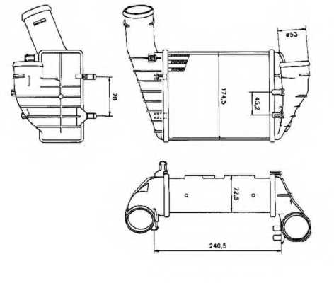 Интеркулер AUDI A4 2.5D 95- <b>NRF 30131</b> - изображение Интеркулер AUDI A4 2.5D 95- <b>NRF 30131</b> - изображение