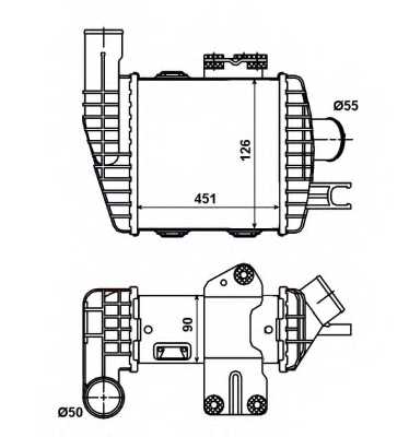 Интеркулер HYUNDAI Tucson 2.0D 05- <b>NRF 30371</b> - изображение