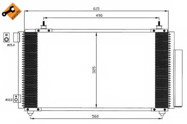 Конденсатор кондиционера NRF 35576 - изображение Конденсатор кондиционера NRF 35576 - изображение