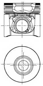 Поршень NURAL 87-122208-00 - изображение Поршень NURAL 87-122208-00 - изображение