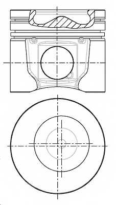 Поршень NURAL 87-437000-00 - изображение Поршень NURAL 87-437000-00 - изображение