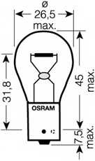 Лампа накаливания OSRAM PY21W / 7510LTS - изображение 1