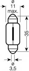 Лампа накаливания C5W 24В 5Вт OSRAM 6423-02B - изображение 1