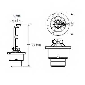 Лампа газоразрядная(ксеноновая) D4S 42В 35Вт OSRAM OSRAM XENARC 66440 - изображение 1