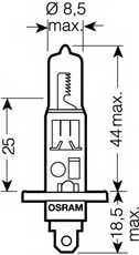 Лампа накаливания H1 24В 70Вт OSRAM 64155-01B - изображение 1