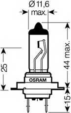 Лампа накаливания H7 12В 55Вт OSRAM 64210-01B - изображение 1