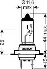 Лампа накаливания H7 12В 55Вт +60% OSRAM SILVERSTAR 2.0 64210SV2-02B - изображение 1