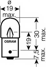 Лампа накаливания R10W 24В 10Вт OSRAM 5637-02B - изображение 1