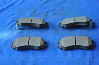 Колодки тормозные дисковые передний для HYUNDAI COUPE(GK), SONATA(EF,NF), TUCSON(JM) / KIA SPORTAGE(JE#,KM#) <b>PARTS-MALL PKA-004</b> - изображение 2