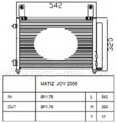 Конденсатор кондиционера PARTS-MALL PXNCC-022 - изображение